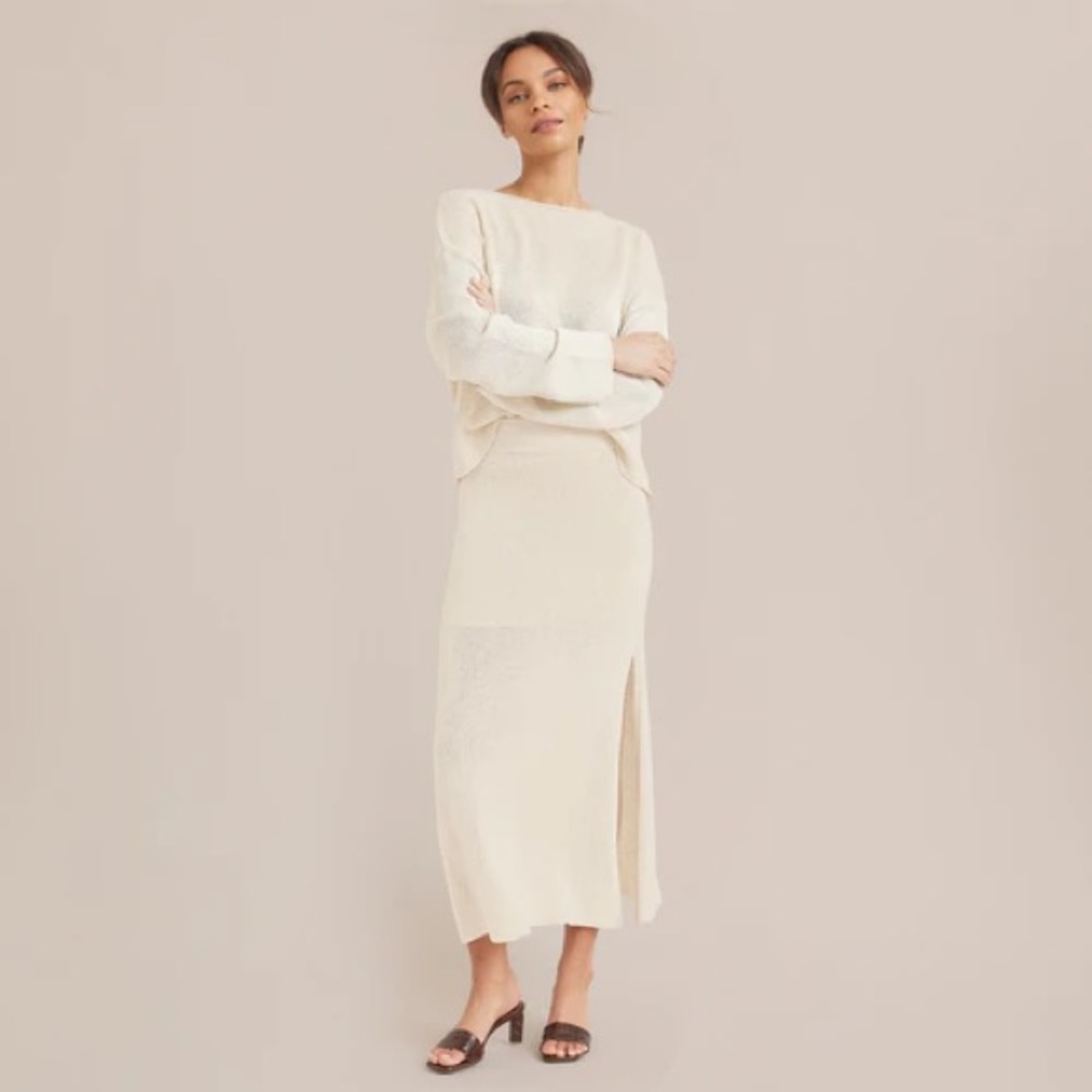 Modern Citizen Liu Linen Blend Midi Skirt